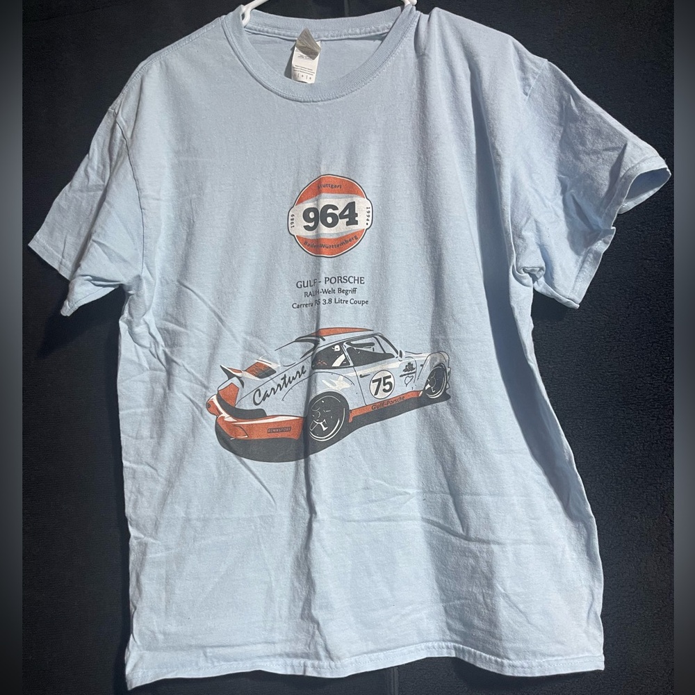 BUNDLE: Men's Light Blue and Dark Blue Graphic Tees & Plain George Gray Tee